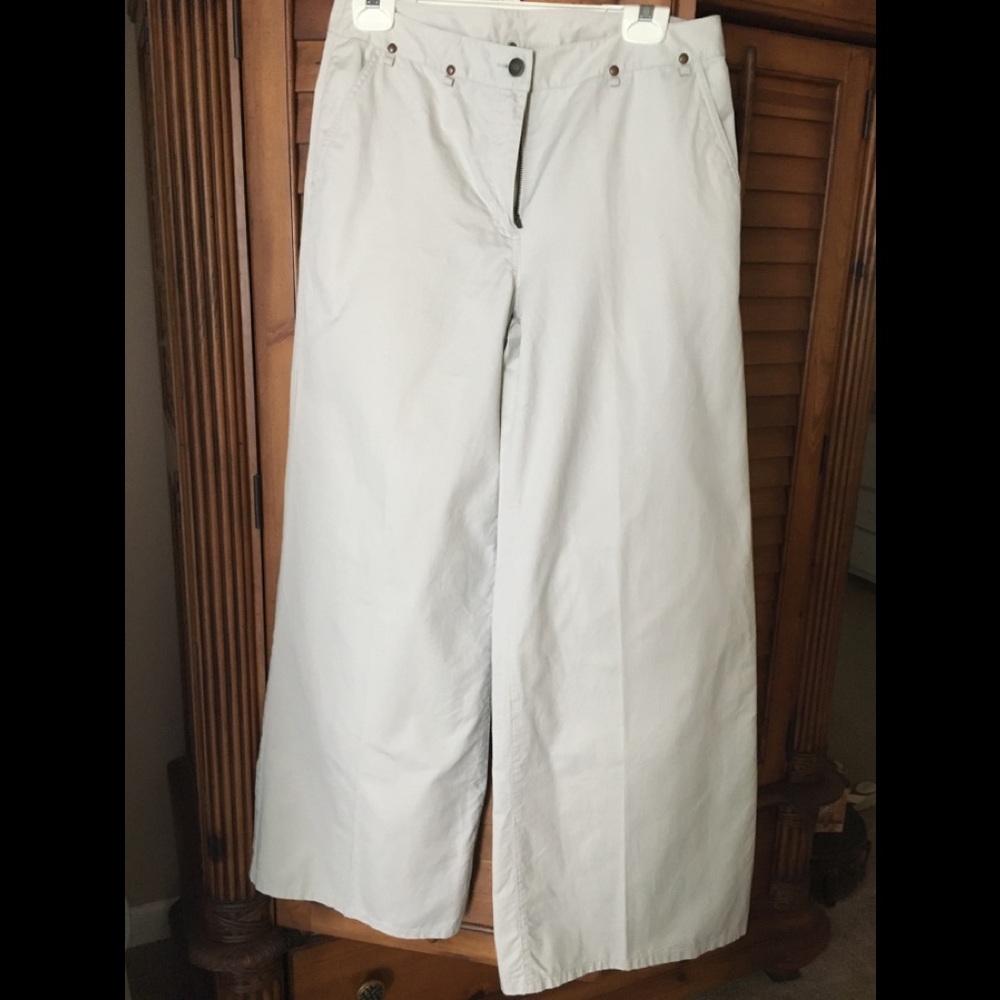 Fun khaki pallazzo pants